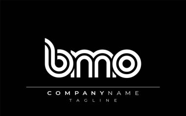 BMO Yaratıcı Eşsiz Modern Harf Logosu Tasarımı. Benzersiz bir harf dizaynına sahip stilize logo, soyut minimalist estetik ve modern cazibe sunar.