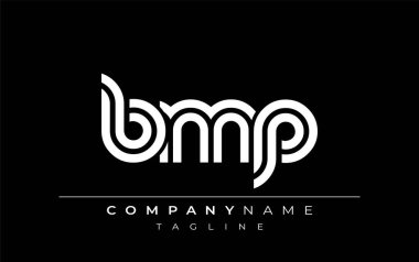 BMP Yaratıcı Eşsiz Modern Harf Logosu Tasarımı. Benzersiz bir harf dizaynına sahip stilize logo, soyut minimalist estetik ve modern cazibe sunar.