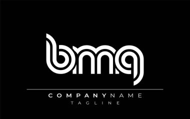 BMQ Yaratıcı Eşsiz Modern Harf Logosu Tasarımı. Benzersiz bir harf dizaynına sahip stilize logo, soyut minimalist estetik ve modern cazibe sunar.