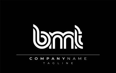 BMT Yaratıcı Eşsiz Modern Harf Logosu Tasarımı. Benzersiz bir harf dizaynına sahip stilize logo, soyut minimalist estetik ve modern cazibe sunar.