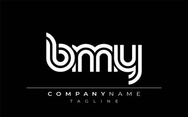 BMY Yaratıcı Eşsiz Modern Harf Logosu Tasarımı. Benzersiz bir harf dizaynına sahip stilize logo, soyut minimalist estetik ve modern cazibe sunar.