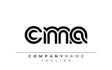 CMA Yaratıcı Eşsiz Modern Harf Logosu Tasarımı. Benzersiz bir harf dizaynına sahip stilize logo, soyut minimalist estetik ve modern cazibe sunar.
