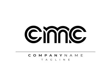 CMC Yaratıcı Eşsiz Modern Harf Logosu Tasarımı. Benzersiz bir harf dizaynına sahip stilize logo, soyut minimalist estetik ve modern cazibe sunar.