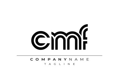 CMF Yaratıcı Eşsiz Modern Harf Logosu Tasarımı. Benzersiz bir harf dizaynına sahip stilize logo, soyut minimalist estetik ve modern cazibe sunar.