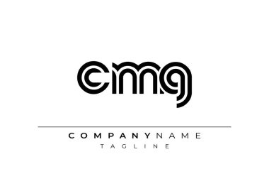 CMG Yaratıcı Eşsiz Modern Harf Logosu Tasarımı. Benzersiz bir harf dizaynına sahip stilize logo, soyut minimalist estetik ve modern cazibe sunar.