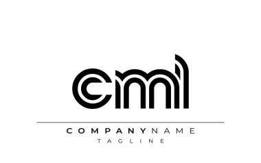 CML Yaratıcı Eşsiz Modern Harf Logosu Tasarımı. Benzersiz bir harf dizaynına sahip stilize logo, soyut minimalist estetik ve modern cazibe sunar.