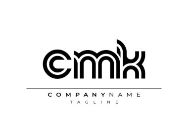CMK Yaratıcı Eşsiz Modern Harf Logosu Tasarımı. Benzersiz bir harf dizaynına sahip stilize logo, soyut minimalist estetik ve modern cazibe sunar.