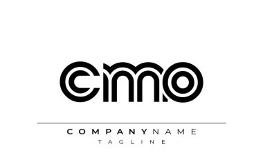 CMO Yaratıcı Eşsiz Modern Harf Logosu Tasarımı. Benzersiz bir harf dizaynına sahip stilize logo, soyut minimalist estetik ve modern cazibe sunar.