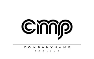 CMP Yaratıcı Eşsiz Modern Harf Logosu Tasarımı. Benzersiz bir harf dizaynına sahip stilize logo, soyut minimalist estetik ve modern cazibe sunar.