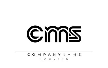CMS Yaratıcı Eşsiz Modern Harf Logosu Tasarımı. Benzersiz bir harf dizaynına sahip stilize logo, soyut minimalist estetik ve modern cazibe sunar.