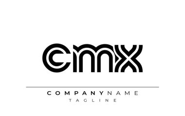 CMX Yaratıcı Eşsiz Modern Harf Logosu Tasarımı. Benzersiz bir harf dizaynına sahip stilize logo, soyut minimalist estetik ve modern cazibe sunar.