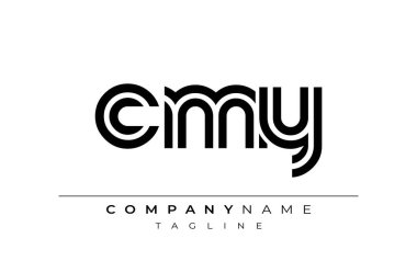 CMY Yaratıcı Eşsiz Modern Harf Logosu Tasarımı. Benzersiz bir harf dizaynına sahip stilize logo, soyut minimalist estetik ve modern cazibe sunar.