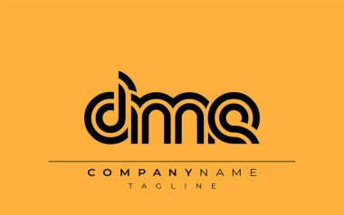 DME Yaratıcı Eşsiz Modern Harf Logosu Tasarımı. Benzersiz bir harf dizaynına sahip stilize logo, soyut minimalist estetik ve modern cazibe sunar.