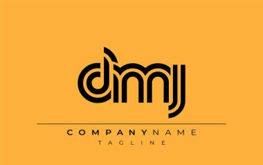 DMJ Yaratıcı Eşsiz Modern Harf Logosu Tasarımı. Benzersiz bir harf dizaynına sahip stilize logo, soyut minimalist estetik ve modern cazibe sunar.