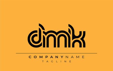 DMK Yaratıcı Eşsiz Modern Harf Logosu Tasarımı. Benzersiz bir harf dizaynına sahip stilize logo, soyut minimalist estetik ve modern cazibe sunar.