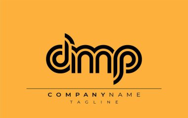 DMP Yaratıcı Eşsiz Modern Harf Logosu Tasarımı. Benzersiz bir harf dizaynına sahip stilize logo, soyut minimalist estetik ve modern cazibe sunar.