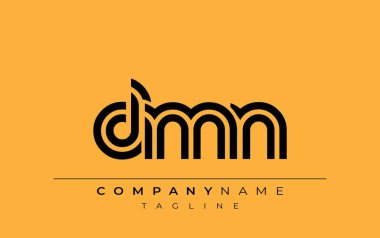 DMN Yaratıcı Eşsiz Modern Harf Logosu Tasarımı. Benzersiz bir harf dizaynına sahip stilize logo, soyut minimalist estetik ve modern cazibe sunar.