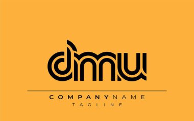 DMU Yaratıcı Eşsiz Modern Harf Logosu Tasarımı. Benzersiz bir harf dizaynına sahip stilize logo, soyut minimalist estetik ve modern cazibe sunar.