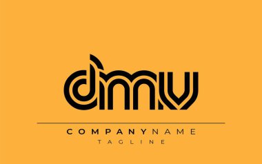 DMV Yaratıcı Eşsiz Modern Harf Logosu Tasarımı. Benzersiz bir harf dizaynına sahip stilize logo, soyut minimalist estetik ve modern cazibe sunar.