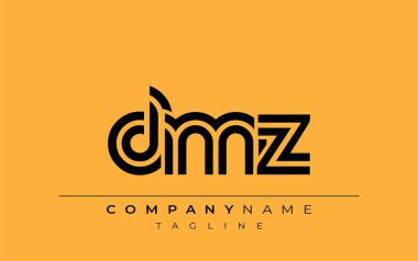 DMZ Yaratıcı Eşsiz Modern Harf Logosu Tasarımı. Benzersiz bir harf dizaynına sahip stilize logo, soyut minimalist estetik ve modern cazibe sunar.