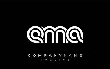 EMA Yaratıcı Eşsiz Modern Harf Logosu Tasarımı. Benzersiz bir harf dizaynına sahip stilize logo, soyut minimalist estetik ve modern cazibe sunar.