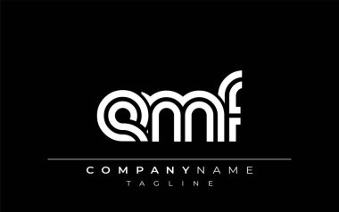 EMF Yaratıcı Eşsiz Modern Harf Logosu Tasarımı. Benzersiz bir harf dizaynına sahip stilize logo, soyut minimalist estetik ve modern cazibe sunar.