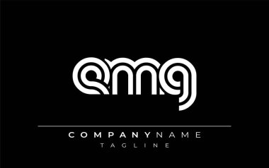 EMG Yaratıcı Eşsiz Modern Harf Logosu Tasarımı. Benzersiz bir harf dizaynına sahip stilize logo, soyut minimalist estetik ve modern cazibe sunar.