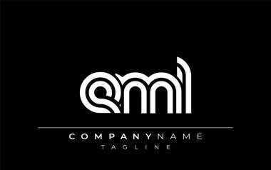 EML Yaratıcı Eşsiz Modern Harf Logosu Tasarımı. Benzersiz bir harf dizaynına sahip stilize logo, soyut minimalist estetik ve modern cazibe sunar.
