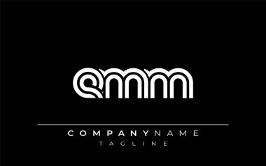 EMM Yaratıcı Eşsiz Modern Harf Logosu Tasarımı. Benzersiz bir harf dizaynına sahip stilize logo, soyut minimalist estetik ve modern cazibe sunar.