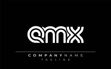 EMX Yaratıcı Eşsiz Modern Harf Logosu Tasarımı. Benzersiz bir harf dizaynına sahip stilize logo, soyut minimalist estetik ve modern cazibe sunar.