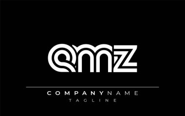 EMZ Yaratıcı Eşsiz Modern Harf Logosu Tasarımı. Benzersiz bir harf dizaynına sahip stilize logo, soyut minimalist estetik ve modern cazibe sunar.
