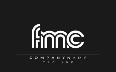 FMC Yaratıcı Eşsiz Modern Harf Logosu Tasarımı. Benzersiz bir harf dizaynına sahip stilize logo, soyut minimalist estetik ve modern cazibe sunar.