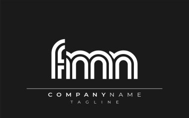 FMN Yaratıcı Eşsiz Modern Harf Logosu Tasarımı. Benzersiz bir harf dizaynına sahip stilize logo, soyut minimalist estetik ve modern cazibe sunar.