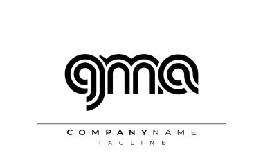 GMA Yaratıcı Eşsiz Modern Harf Logosu Tasarımı. Benzersiz bir harf dizaynına sahip stilize logo, soyut minimalist estetik ve modern cazibe sunar.