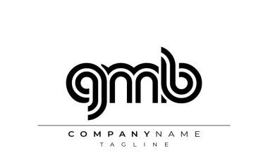 GMB Yaratıcı Eşsiz Modern Harf Logosu Tasarımı. Benzersiz bir harf dizaynına sahip stilize logo, soyut minimalist estetik ve modern cazibe sunar.