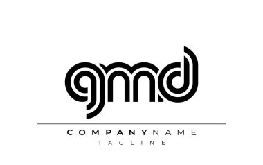 GMD Yaratıcı Eşsiz Modern Harf Logosu Tasarımı. Benzersiz bir harf dizaynına sahip stilize logo, soyut minimalist estetik ve modern cazibe sunar.