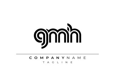 GMH Yaratıcı Eşsiz Modern Harf Logosu Tasarımı. Benzersiz bir harf dizaynına sahip stilize logo, soyut minimalist estetik ve modern cazibe sunar.