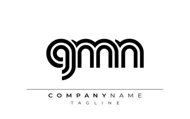 GMN Yaratıcı Eşsiz Modern Harf Logosu Tasarımı. Benzersiz bir harf dizaynına sahip stilize logo, soyut minimalist estetik ve modern cazibe sunar.