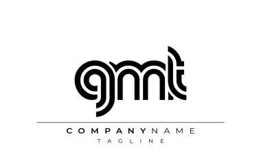 GMT Yaratıcı Eşsiz Modern Harf Logosu Tasarımı. Benzersiz bir harf dizaynına sahip stilize logo, soyut minimalist estetik ve modern cazibe sunar.