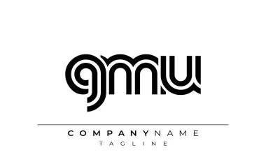 GMU Yaratıcı Eşsiz Modern Harf Logosu Tasarımı. Benzersiz bir harf dizaynına sahip stilize logo, soyut minimalist estetik ve modern cazibe sunar.