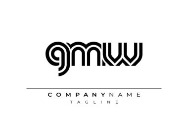 GMW Yaratıcı Eşsiz Modern Harf Logosu Tasarımı. Benzersiz bir harf dizaynına sahip stilize logo, soyut minimalist estetik ve modern cazibe sunar.