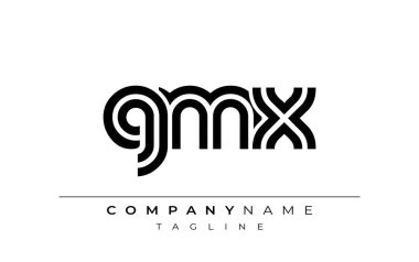 GMX Yaratıcı Eşsiz Modern Harf Logosu Tasarımı. Benzersiz bir harf dizaynına sahip stilize logo, soyut minimalist estetik ve modern cazibe sunar.