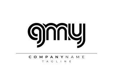 GMY Yaratıcı Eşsiz Modern Harf Logosu Tasarımı. Benzersiz bir harf dizaynına sahip stilize logo, soyut minimalist estetik ve modern cazibe sunar.