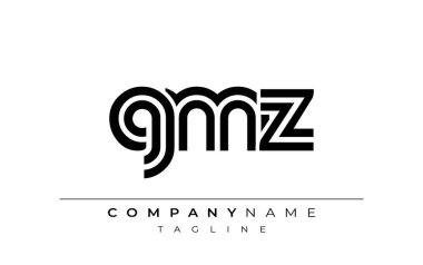 GMZ Yaratıcı Eşsiz Modern Harf Logosu Tasarımı. Benzersiz bir harf dizaynına sahip stilize logo, soyut minimalist estetik ve modern cazibe sunar.