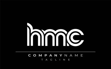 HMC Yaratıcı Eşsiz Modern Harf Logosu Tasarımı. Benzersiz bir harf dizaynına sahip stilize logo, soyut minimalist estetik ve modern cazibe sunar.