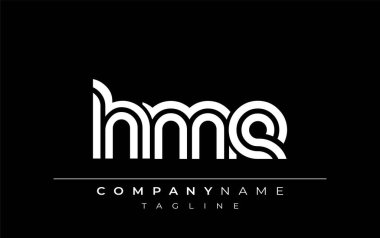 HME Yaratıcı Eşsiz Modern Harf Logosu Tasarımı. Benzersiz bir harf dizaynına sahip stilize logo, soyut minimalist estetik ve modern cazibe sunar.