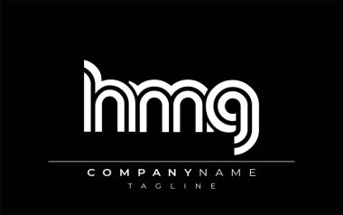 HMG Yaratıcı Eşsiz Modern Harf Logosu Tasarımı. Benzersiz bir harf dizaynına sahip stilize logo, soyut minimalist estetik ve modern cazibe sunar.