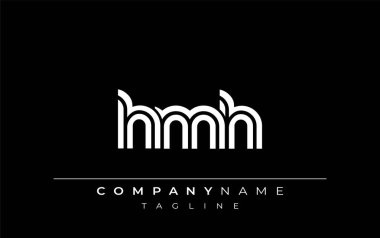 HMH Yaratıcı Eşsiz Modern Harf Logosu Tasarımı. Benzersiz bir harf dizaynına sahip stilize logo, soyut minimalist estetik ve modern cazibe sunar.