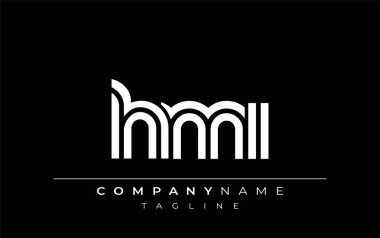 HMI Yaratıcı Eşsiz Modern Harf Logosu Tasarımı. Benzersiz bir harf dizaynına sahip stilize logo, soyut minimalist estetik ve modern cazibe sunar.