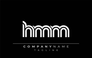 HMM Yaratıcı Eşsiz Modern Harf Logosu Tasarımı. Benzersiz bir harf dizaynına sahip stilize logo, soyut minimalist estetik ve modern cazibe sunar.